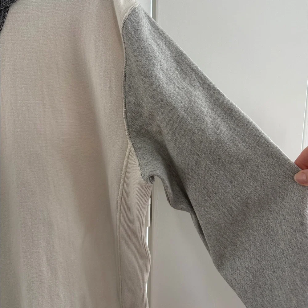 Todd Snyder Cream and Gray Two-Tone Sweatshirt - Picture 4 of 14